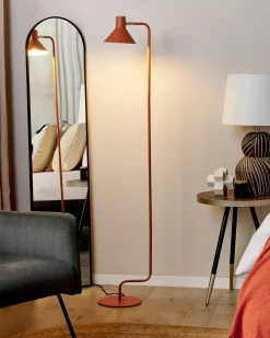 Stehlampe Metall Orange 154 Cm Kegelform Rimava