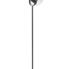 Stehlampe Metall Schwarz / Gold Matt 156 Cm Rund Tyria