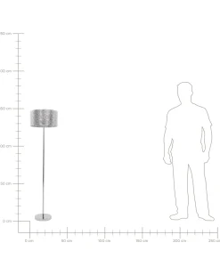 Stehlampe Nickel 147 Cm Trommelform Nuon