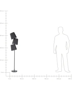 Stehlampe Schwarz 164 Cm Kegelform Rio Grande