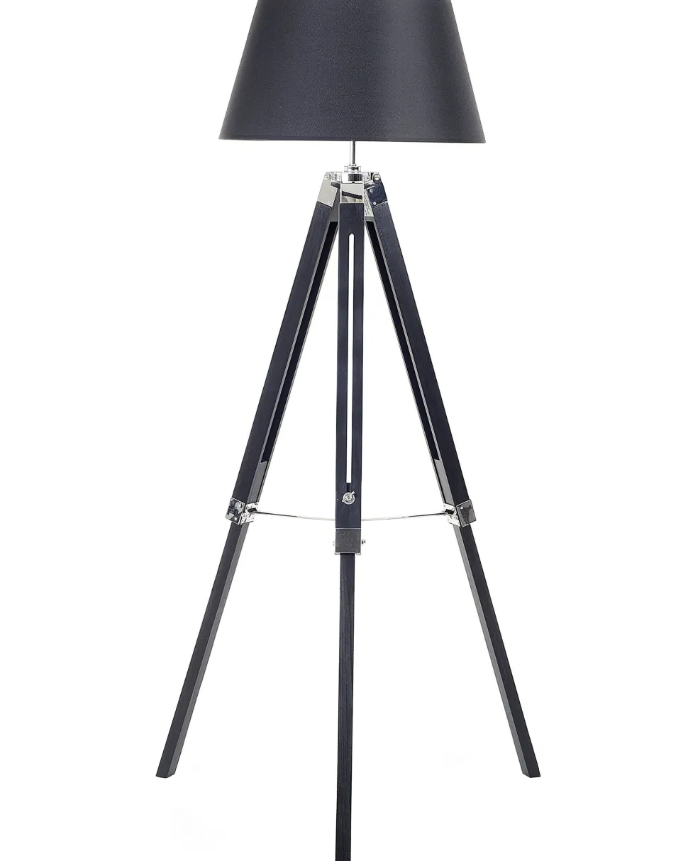 Stehlampe Schwarz 143 Cm Kegelform Madeira