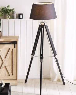 Stehlampe Schwarz 143 Cm Kegelform Madeira