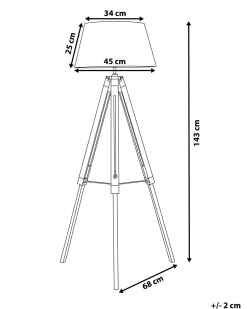 Stehlampe Schwarz 143 Cm Kegelform Madeira