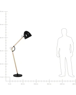 Stehlampe Schwarz 175 Cm Rund Hetton