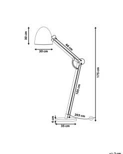 Stehlampe Schwarz 175 Cm Rund Hetton