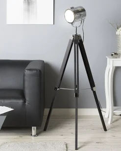 Stehlampe Schwarz 143 Cm Rund Alzette