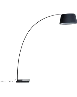 Stehlampe Schwarz 188 Cm Rund Marmorfus Benue