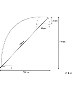Stehlampe Schwarz 188 Cm Rund Marmorfus Benue