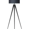 Stehlampe Schwarz 156 Cm Trommelform Stiletto