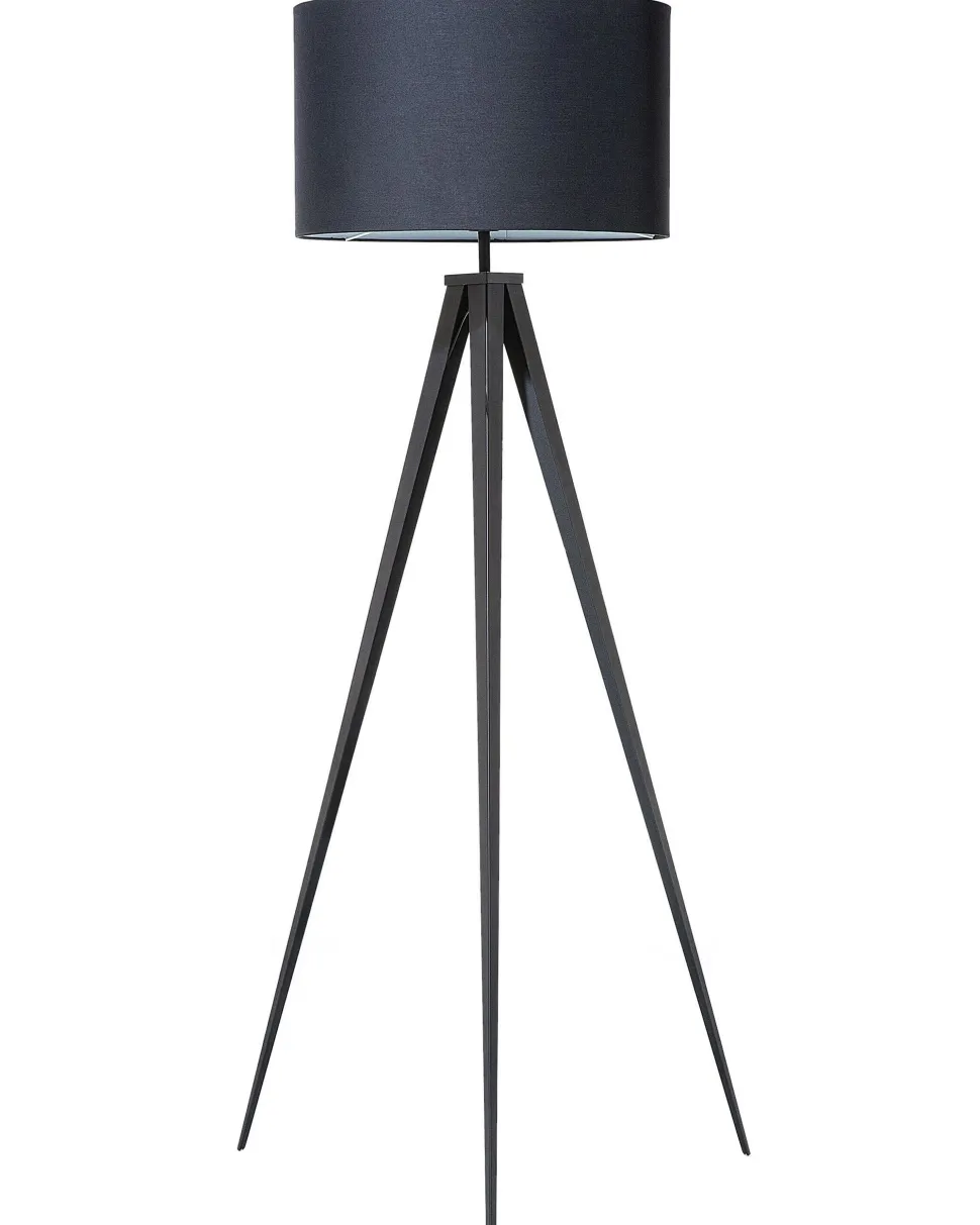Stehlampe Schwarz 156 Cm Trommelform Stiletto