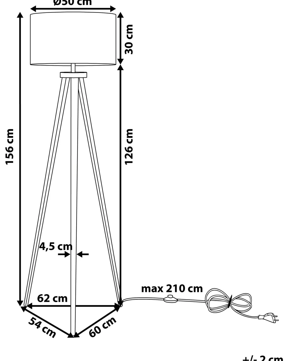 Stehlampe Schwarz 156 Cm Trommelform Stiletto