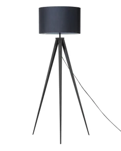 Stehlampe Schwarz 156 Cm Trommelform Stiletto