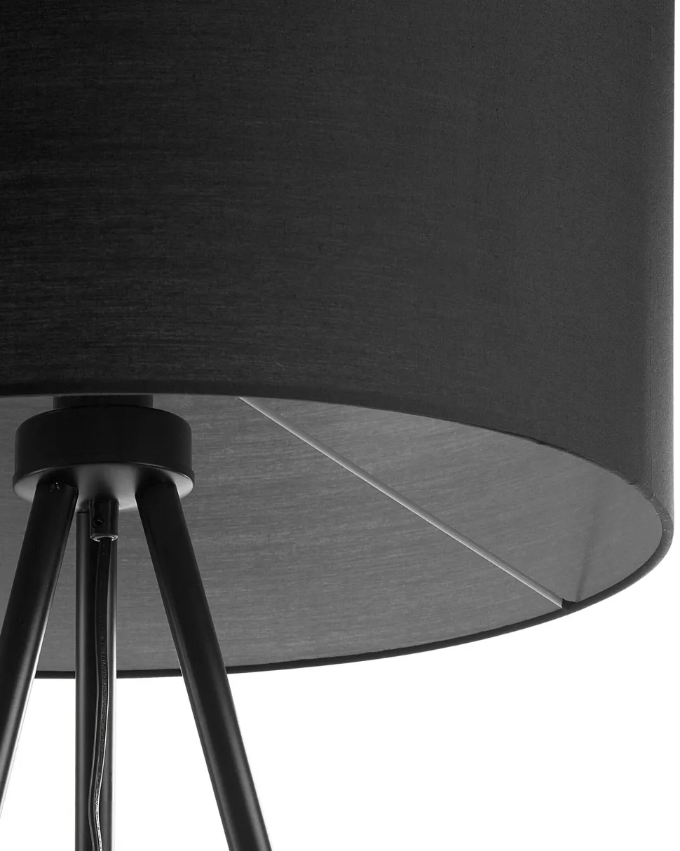 Stehlampe Schwarz 157 Cm Trommelform Tobol