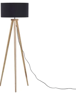 Stehlampe Schwarz 140 Cm Trommelform Nitra