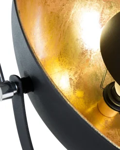 Stehlampe Schwarz / Gold 165 Cm Rund Thames Ii