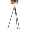 Stehlampe Schwarz / Gold 170 Cm Rund Thames
