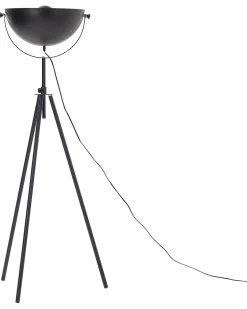 Stehlampe Schwarz / Gold 170 Cm Rund Thames