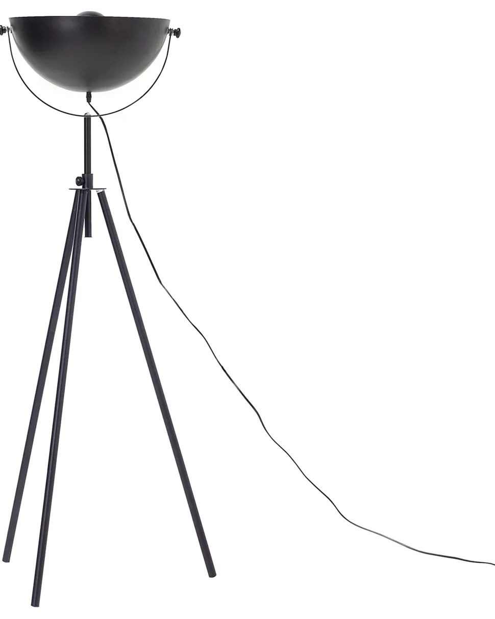Stehlampe Schwarz / Gold 170 Cm Rund Thames
