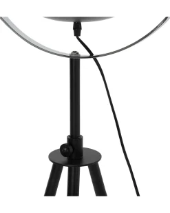 Stehlampe Schwarz / Gold 170 Cm Rund Thames