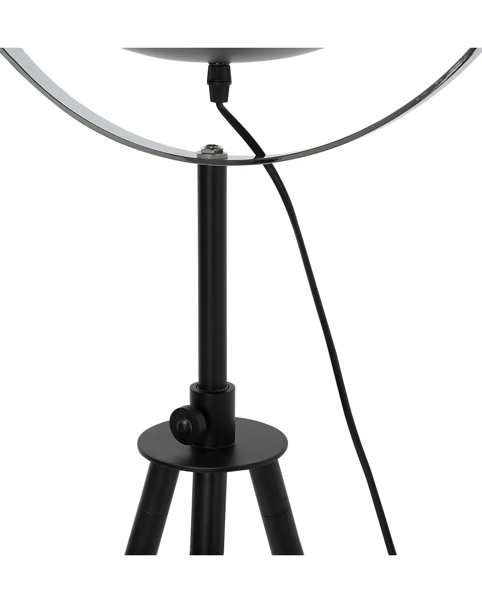 Stehlampe Schwarz / Gold 170 Cm Rund Thames