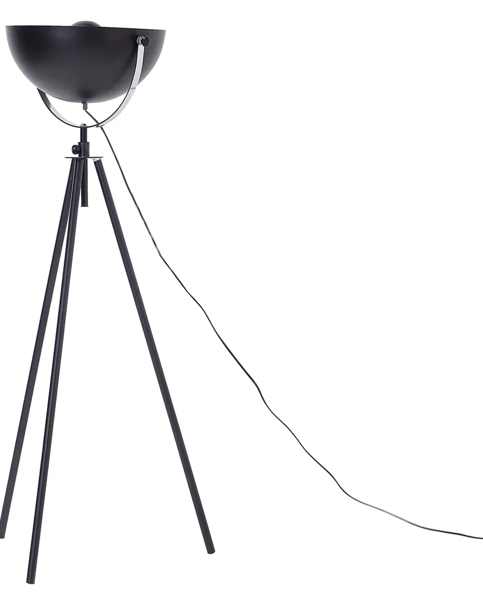 Stehlampe Schwarz / Gold 170 Cm Rund Thames