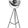 Stehlampe Schwarz / Silber 165 Cm Rund Thames Ii