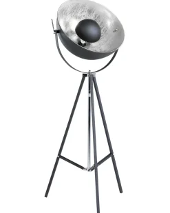Stehlampe Schwarz / Silber 165 Cm Rund Thames Ii