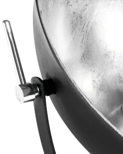 Stehlampe Schwarz / Silber 165 Cm Rund Thames Ii
