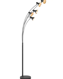 Stehlampe Schwarz 5-Flammig 205 Cm Kegelform Baraga