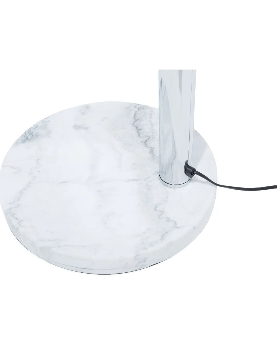 Stehlampe Silber 212 Cm Rund Marmorfus Flinders
