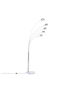 Stehlampe Silber 212 Cm Rund Marmorfus Flinders