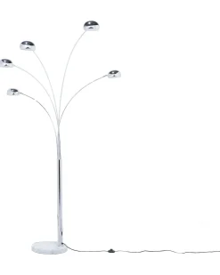 Stehlampe Silber 212 Cm Rund Marmorfus Flinders