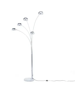 Stehlampe Silber 212 Cm Rund Marmorfus Flinders