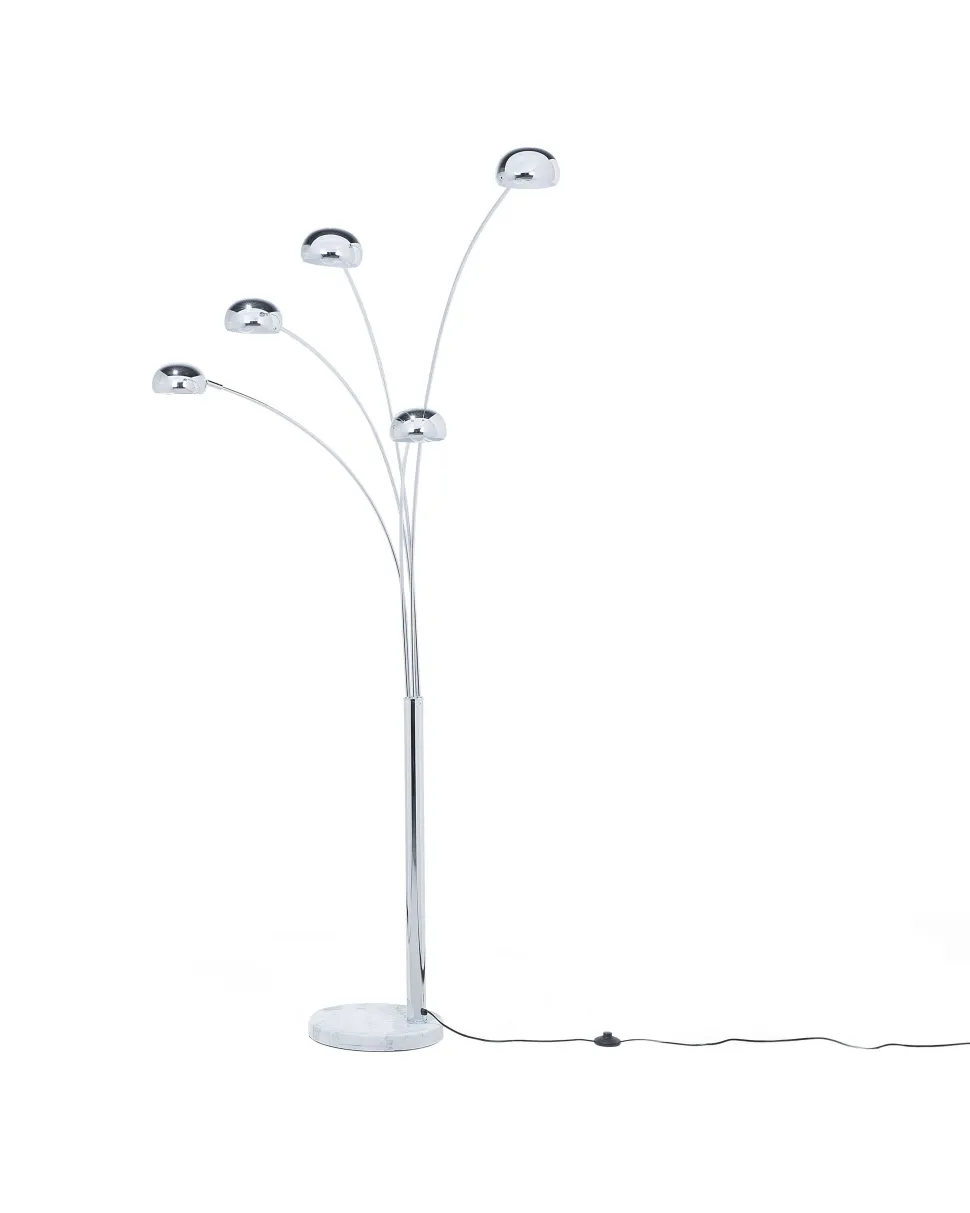 Stehlampe Silber 212 Cm Rund Marmorfus Flinders