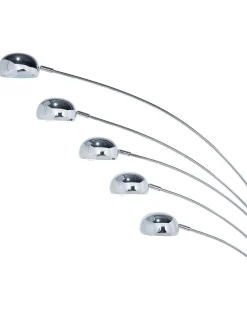 Stehlampe Silber 212 Cm Rund Marmorfus Flinders