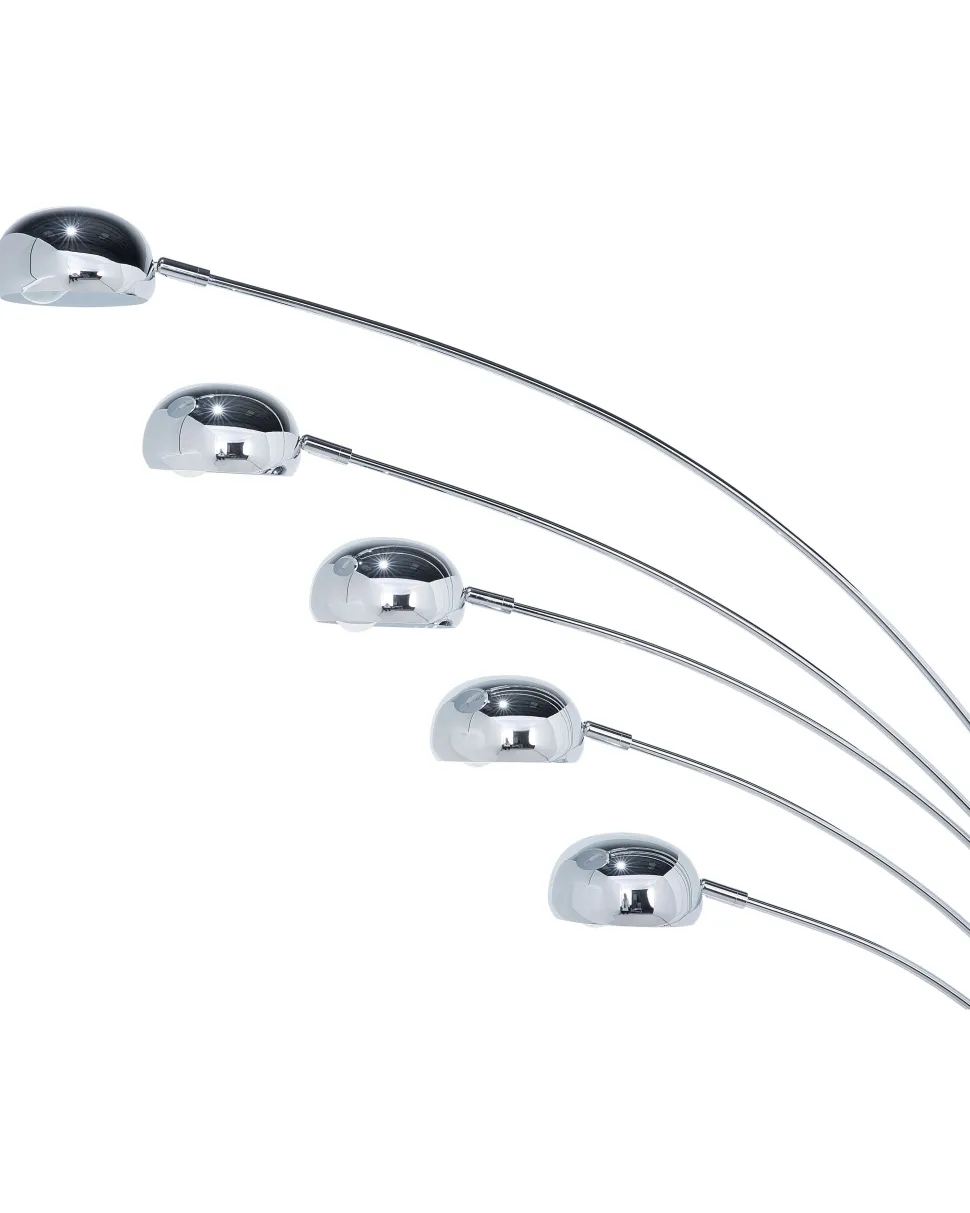 Stehlampe Silber 212 Cm Rund Marmorfus Flinders