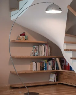 Stehlampe Silber 188 Cm Rund Kama