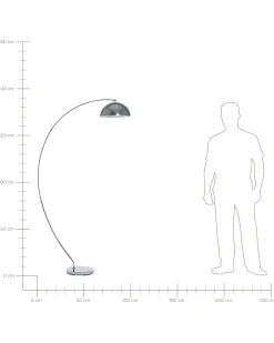 Stehlampe Silber 188 Cm Rund Kama
