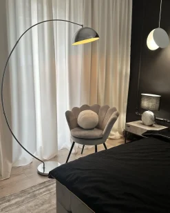 Stehlampe Silber 188 Cm Rund Kama