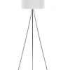 Stehlampe Silber / Weis 148 Cm Trommelform Vistula