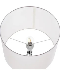 Stehlampe Silber / Weis 148 Cm Trommelform Vistula