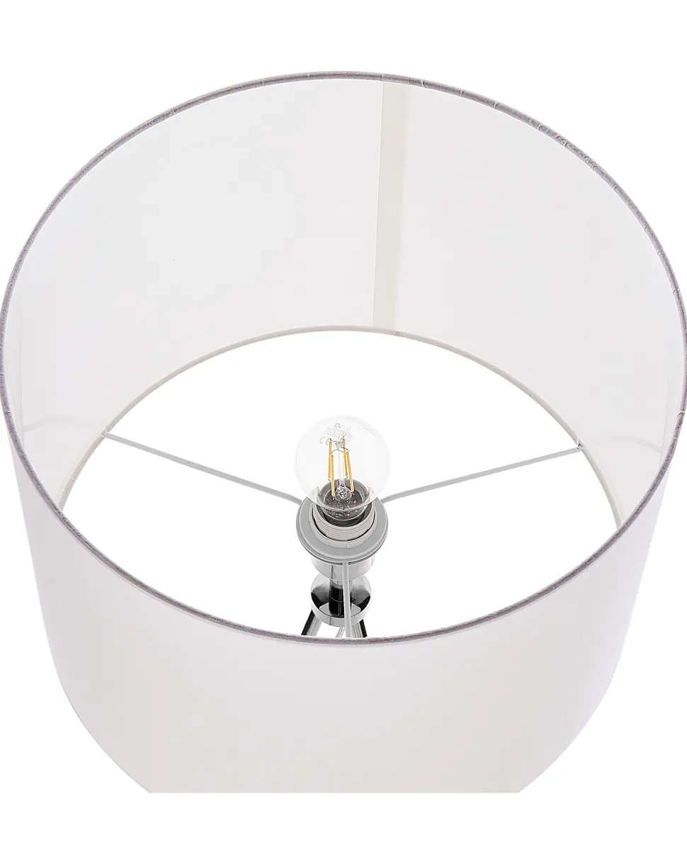 Stehlampe Silber / Weis 148 Cm Trommelform Vistula