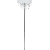 Stehlampe Weilampada Da Pavimento Metallo Argento 147 Cm Nuons Kristall-Optik 170 Cm Trommelform Evans