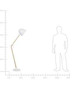 Stehlampe Weis 175 Cm Rund Hetton