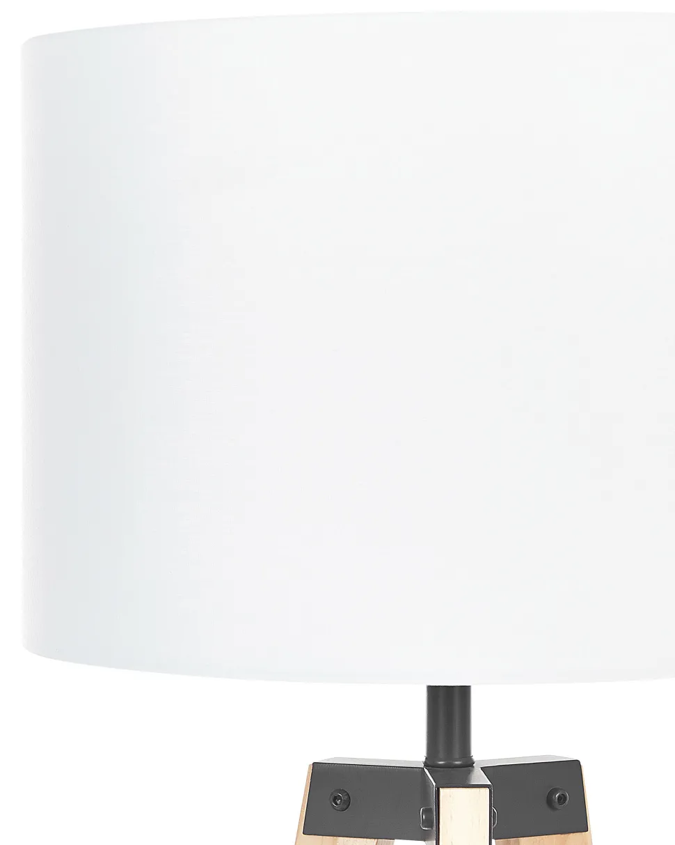 Stehlampe Weis / Hellbraun 149 Cm Trommelform Bluff