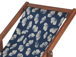 Stoffbezug 2Er Set Fur Gartenliegen Anzio / Avellino Blumenmuster Marineblau