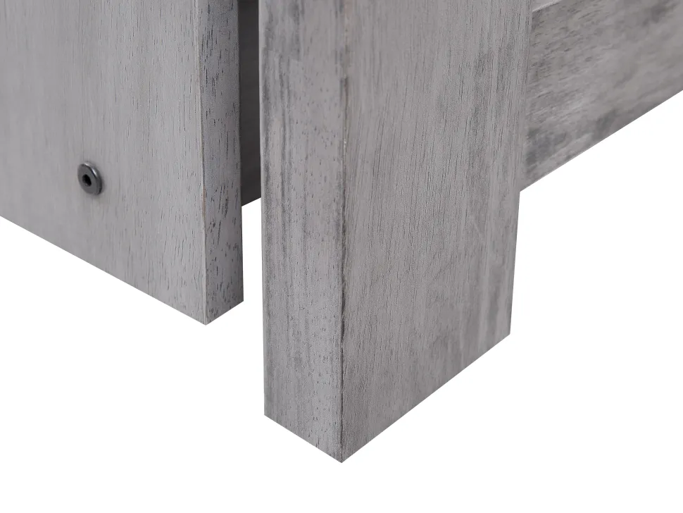 Tagesbett Ausziehbar Holz Grau Lattenrost 90 X 200 Cm Cahors