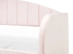 Tagesbett Ausziehbar Samtstoff Pastellrosa 90 X 200 Cm Eyburie