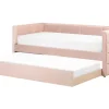 Tagesbett Ausziehbar Samtstoff Pastellrosa Lattenrost 90 X 200 Cm Chavonne