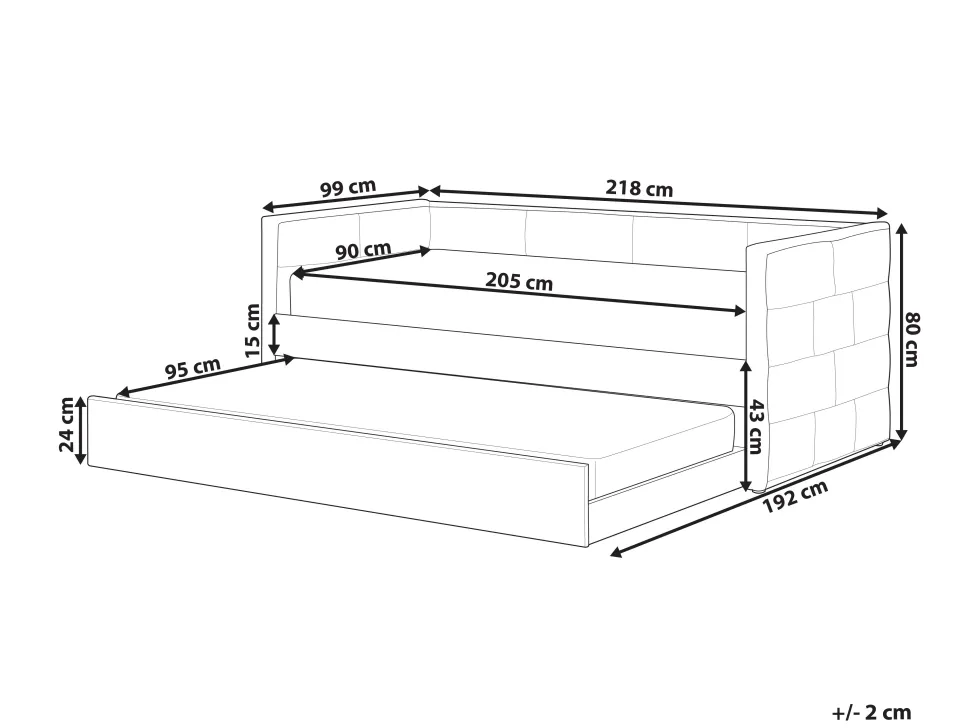 Tagesbett Ausziehbar Samtstoff Pastellrosa Lattenrost 90 X 200 Cm Chavonne